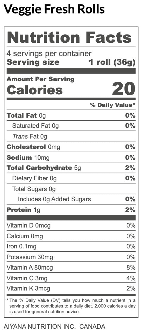Veggie Fresh Rolls